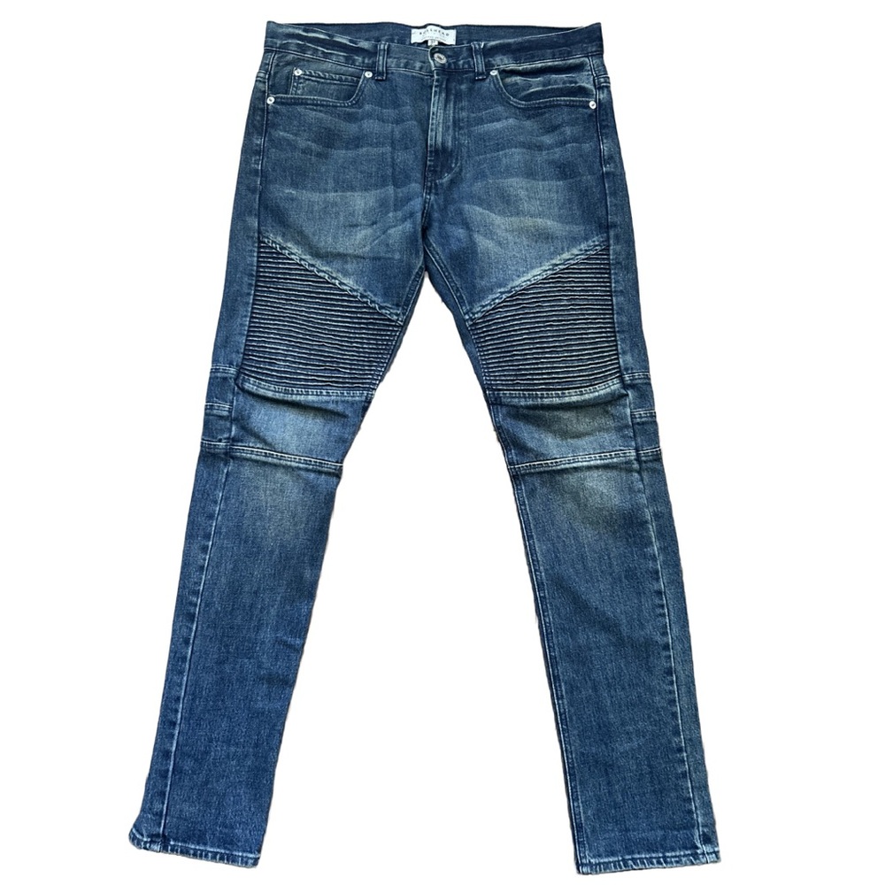 Bullhead Denim Co. Men's Stacked Skinny Blue Denim Jeans